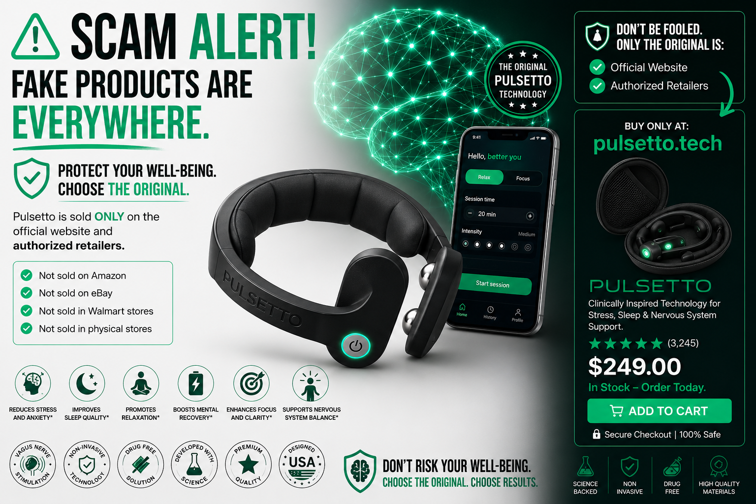 Pulsetto scam alert